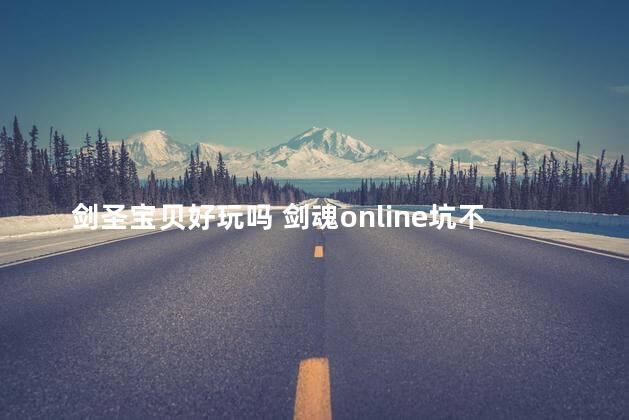 剑圣宝贝好玩吗 剑魂online坑不坑